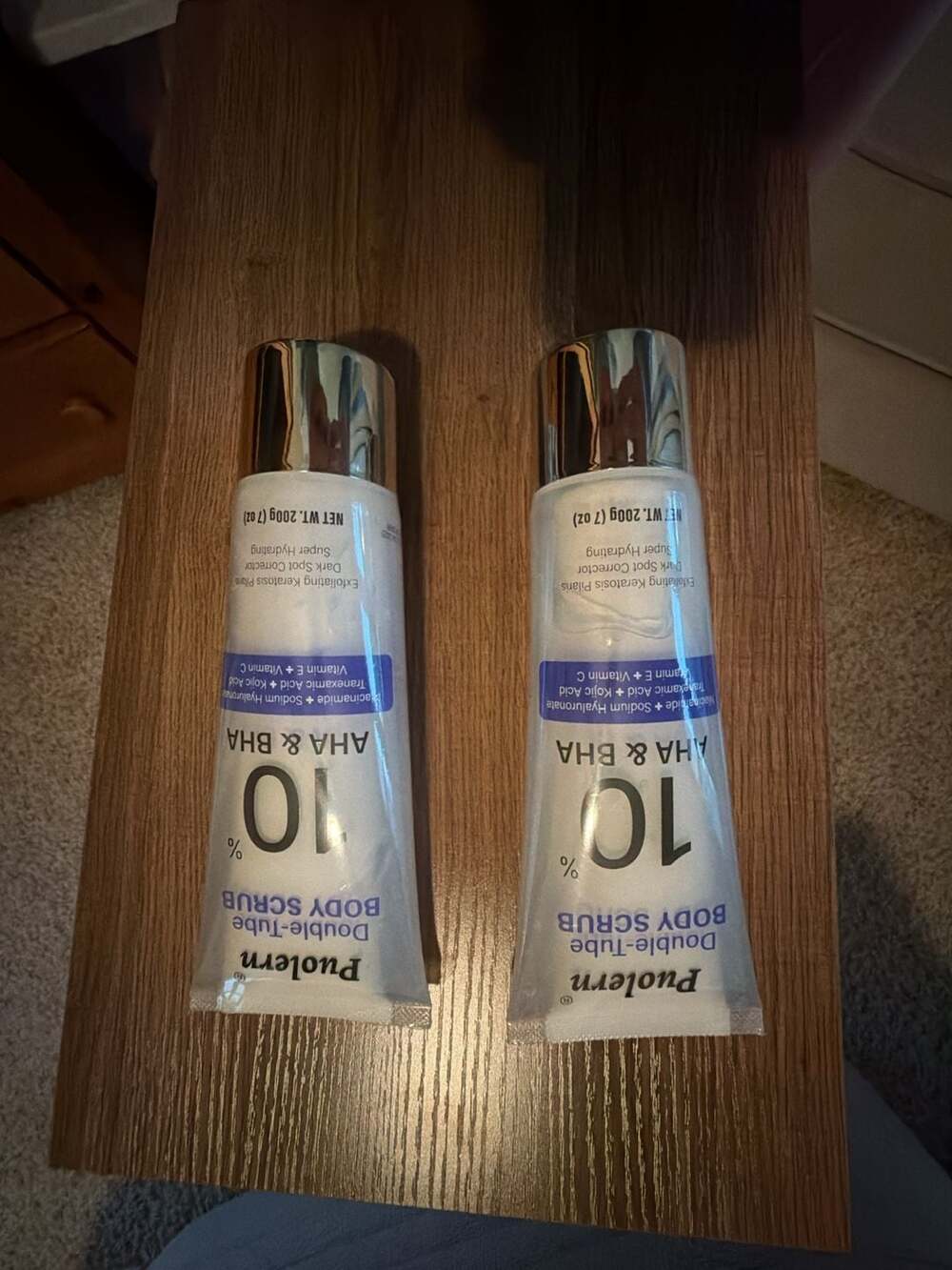 Puolern Double-Tube Body Scrub 10% AHA & BHA Keratosis Pilaris Dark Spot Correct